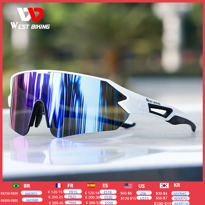 Kính Đi Xe Đạp Tây Cho Nam Nữ Kính Mát Thể Thao UV 400 Kính Đi Xe Đạp Chống Gió PU Để Chạy Bộ, Đi Bộ Đường Dài, Lái Xe Chơi Gôn Color: 140 Black Blue Lenses Color: Classic