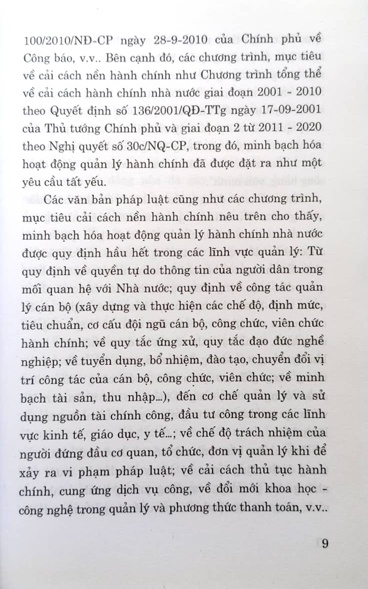 Vấn đề minh bạch hóa hoạt động quản lý hành chính Nhà nước ở Việt Nam hiện nay