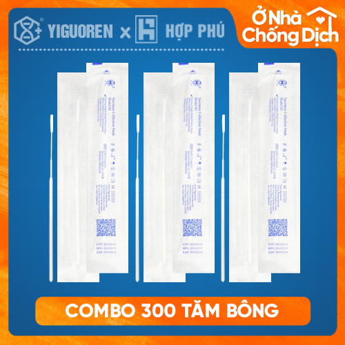 TEST GỘP COVID - 300 que tỵ hầu test Covid-19 Specimen Collection Swab  thương hiệu Chengwu chuyên sử dụng để test gộp (300 que test cho 300 người)