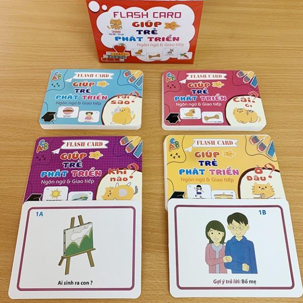 Bộ thẻ Flashcard Giúp trẻ phát triển Ngôn ngữ &amp;Giao tiếp