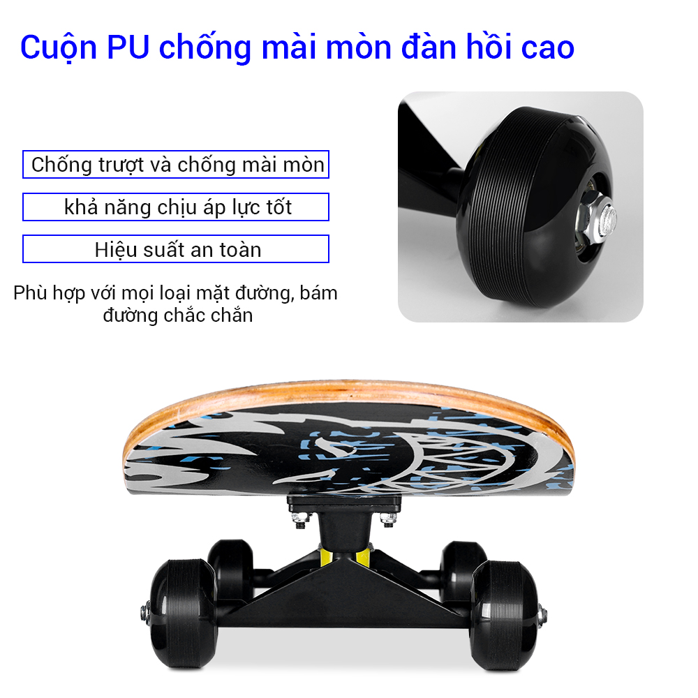 OneTwoFit Ván trượt Nam và Nữ Teen dành cho Ván trượt người lớn 7 lớp gỗ Phong  ván trượt thể thao