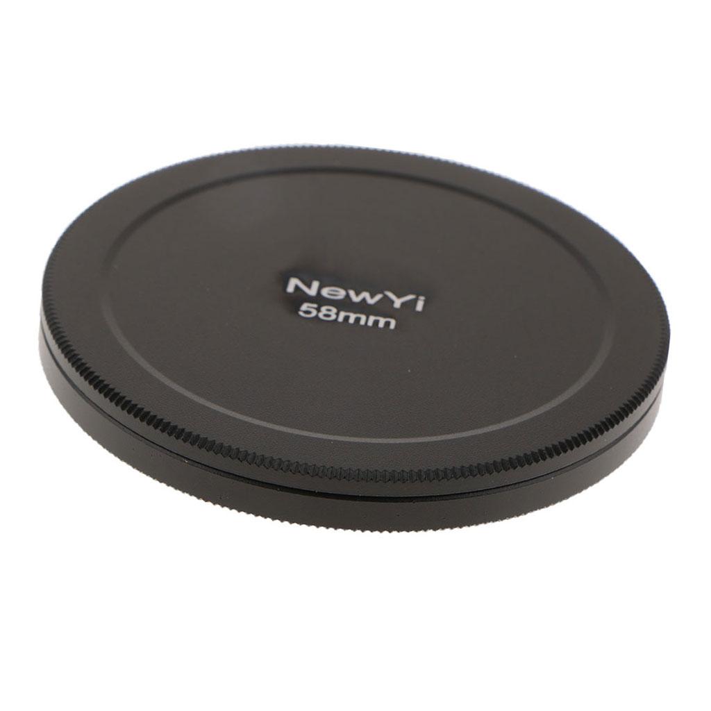 58mm Camera Lens Filter Storage Case Metal Protection Cover Black