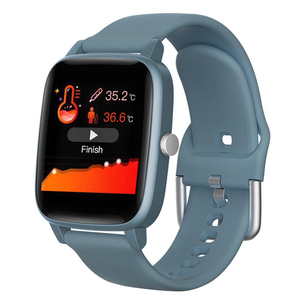 Smart Watch Bluetooth Heart Rate Blood Pressure Fitness Tracker Blue