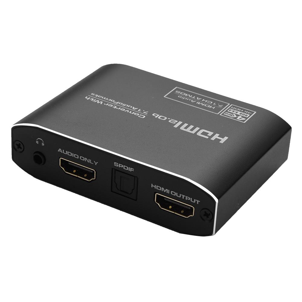 HD2.0 4K@60Hz Audio Extractor Converter 3 Audio Mode Support HD 7.1CH SPDIF 3.5mm Analog Audio Output Wide Compatibility