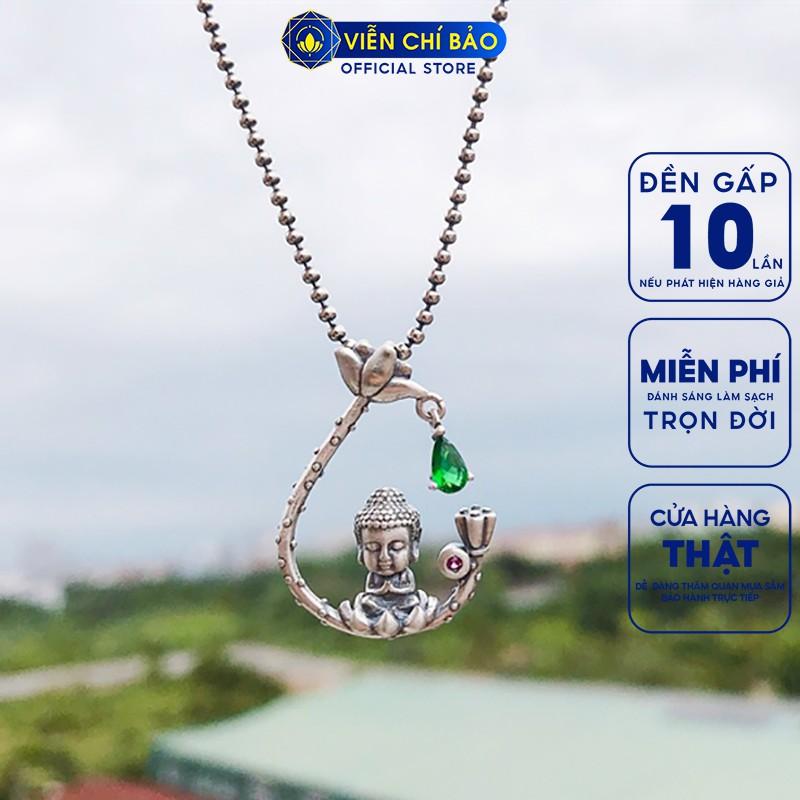 Mặt dây chuyền bạc nữ Phật Ngự Đài Sen chất liệu bạc Thái S925 thời trang phụ kiện trang sức nữ Viễn Chí Bảo M000639