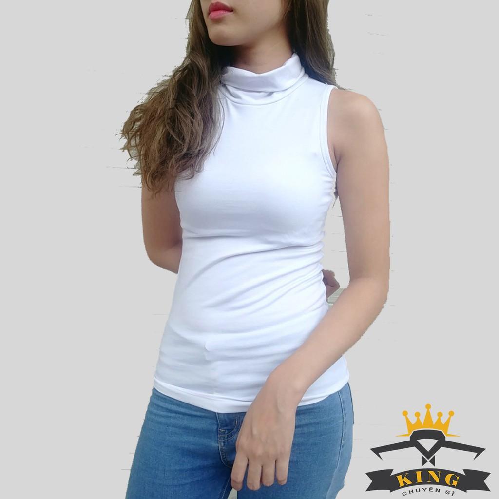 Áo cổ lọ nữ KING cổ cao nữ , chất cotton cao cấp T15