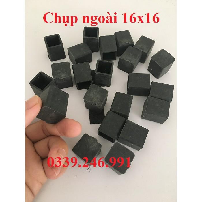 10 chiếc vuông 16x16 mm bao ngoài đế chân bàn ghế chống xước, chụp nhựa chụp chân bàn ghế