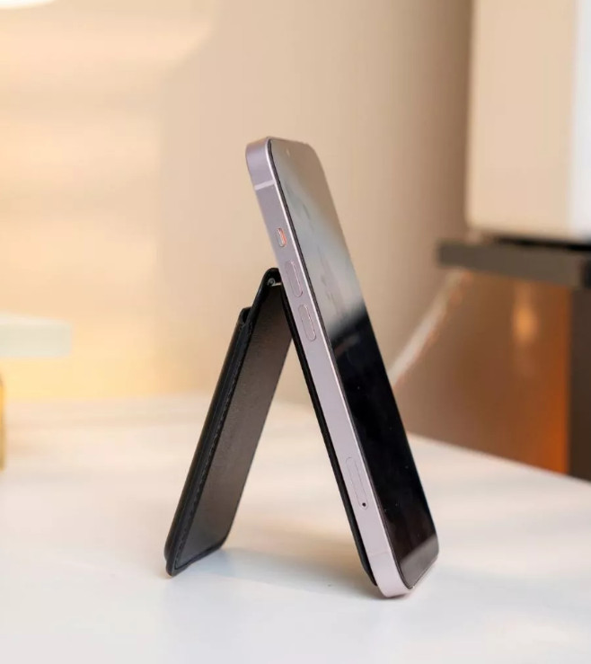 [ Hàng Chính Hãng ] Ví 9Fit EBiz Mag Wallet Stand - Ví da hít từ tính Magnetic kiêm chân đế xoay 360 độ tích hợp NFC