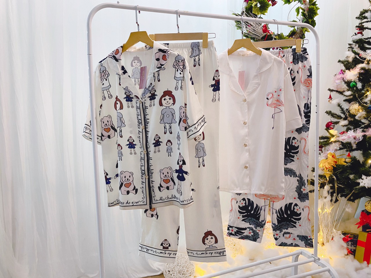 Đồ bộ pijama cao cấp vải gấm xước tô châu