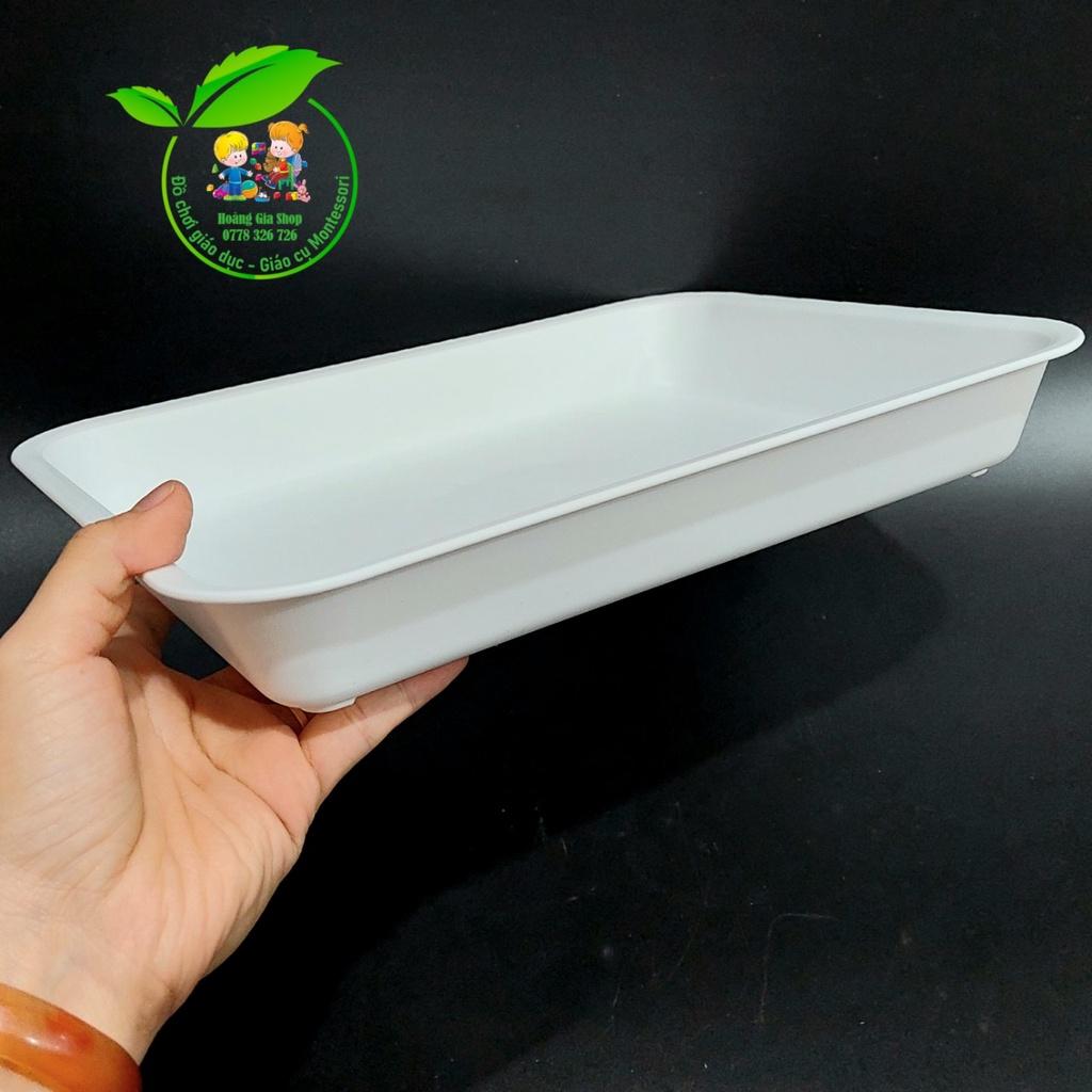 Khay nhựa chữ nhật sâu lòng 24.5x17.5x4cm