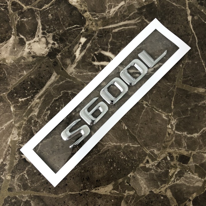 Decal tem chữ S600L dán đuôi xe ô tô - Chất liệu: Hợp kim inox - Màu sắc: Bạc