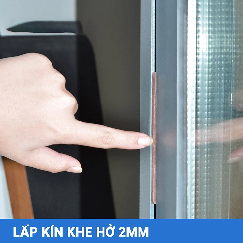 Ron miếng dán khe cửa, chân cửa, khung cửa 2mm,Chống ồn, Chống bụi, hàng chính hãng RONCUA | Loại 6 mét, BH 1 tháng