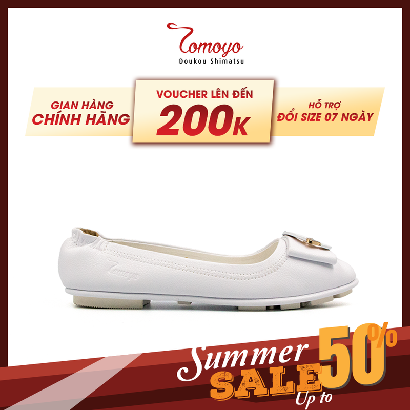 Giày Búp Bê Phối Khoá Da Micro Siêu Nhẹ Tomoyo TMW32107