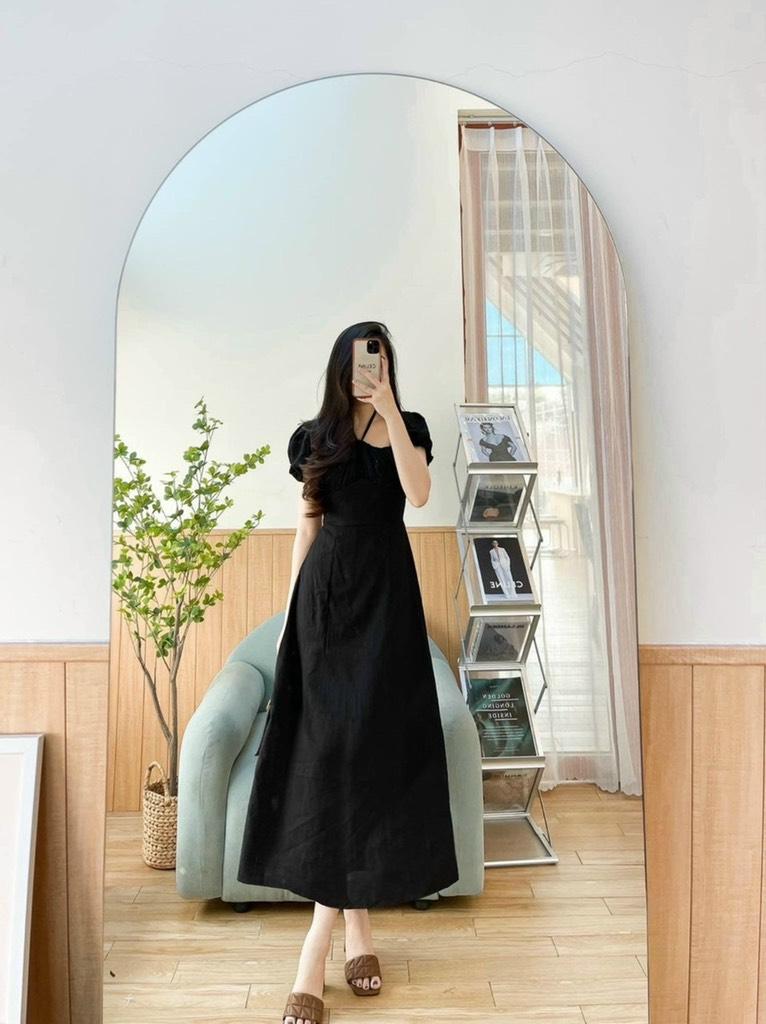 ĐẦM MAXI TAY PHỒNG RÚT DÂY NGỰC MẶC NHIỀU KIỂU 13259