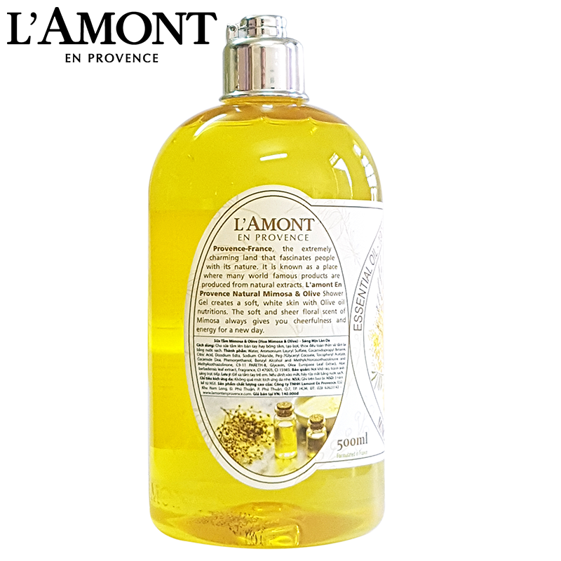 Sữa Tắm L'amont En Provence Mimosa Shower Gel - Hương hoa Mimosa 500ml