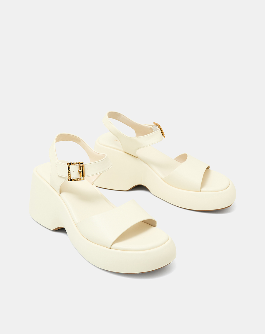 Giày Sandal Nữ 9cm Thời Trang JUNO Sandal Đế Xuồng Quai Ngang Quai Cổ Chân SD09119