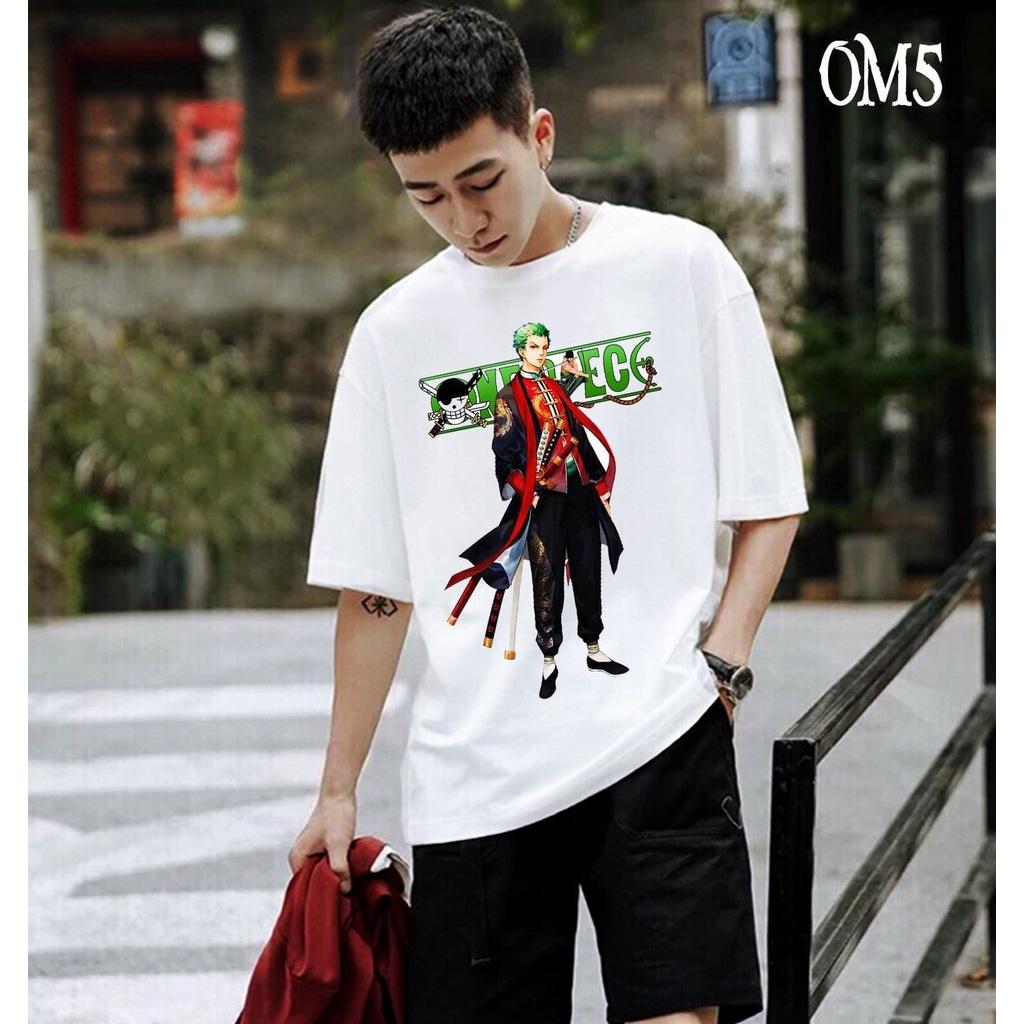 ÁO THUN UNISEX NAM NỮ onepiece cầm ba kiếm tóc xanh