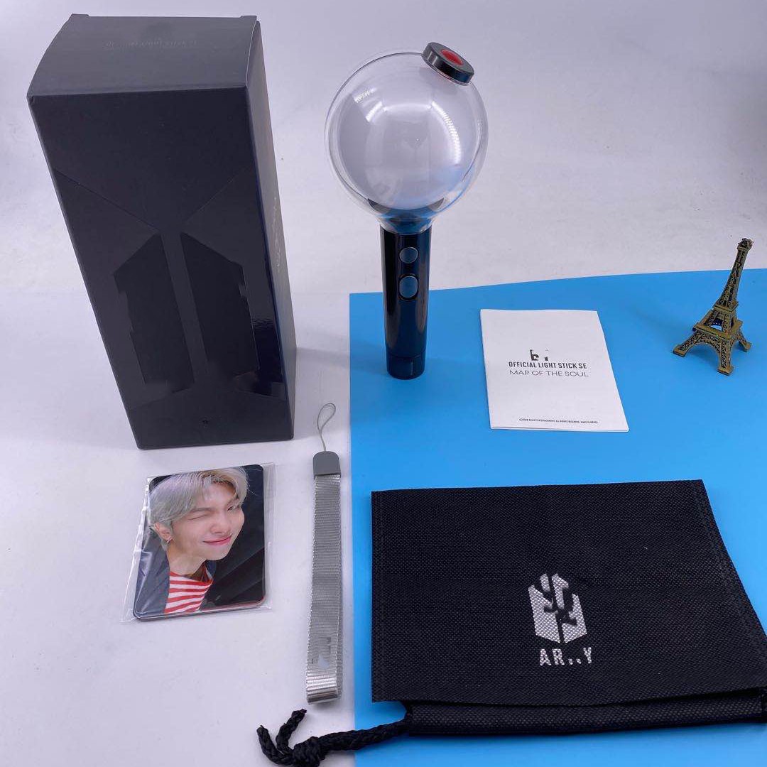 Lightstick BTS bomb ver 4 map of the soul BTS Blue có kết nối Bluetooth đổi màu UNOFF kèm lomo BTS