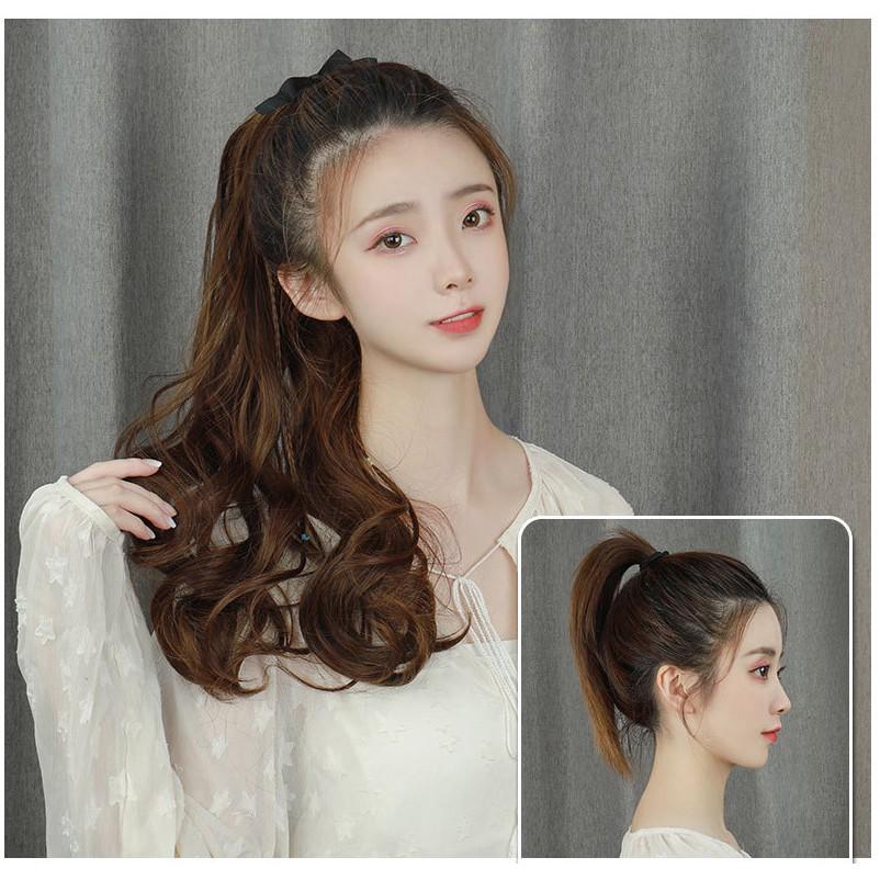 Tóc cột lượn sóng tết kiểu băng đô 45cm - 55cm