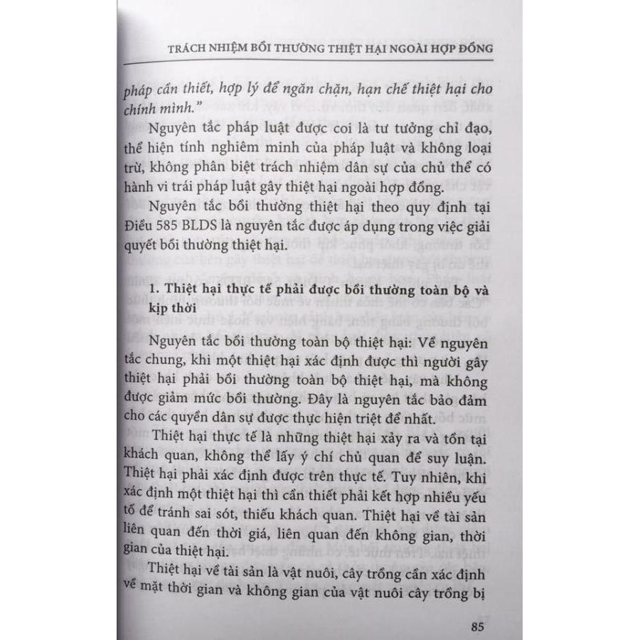 Luật Dân sự Việt Nam (Bình giải và áp dụng) - Trách nhiệm bồi thường thiệt hại ngoài hợp đồng