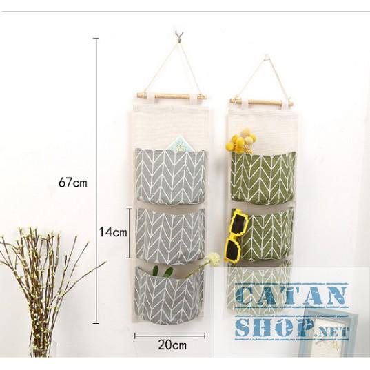 ️Túi đựng đồ 8 ngăn️ treo tường tiết kiệm diện tích, túi vải canvas bền đẹp đa năng tiện lợi - giao màu ngẫu nhiên