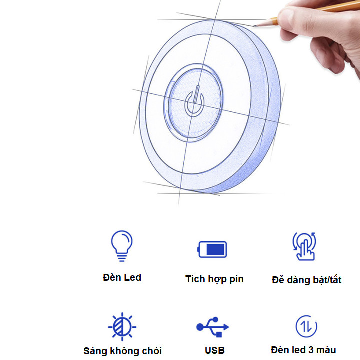 Đèn led gắn trần ô tô, phòng khách, bếp Dung lượng pin: 320mAh ( 1 lần sạc dùng được khoảng 4 tiếng)