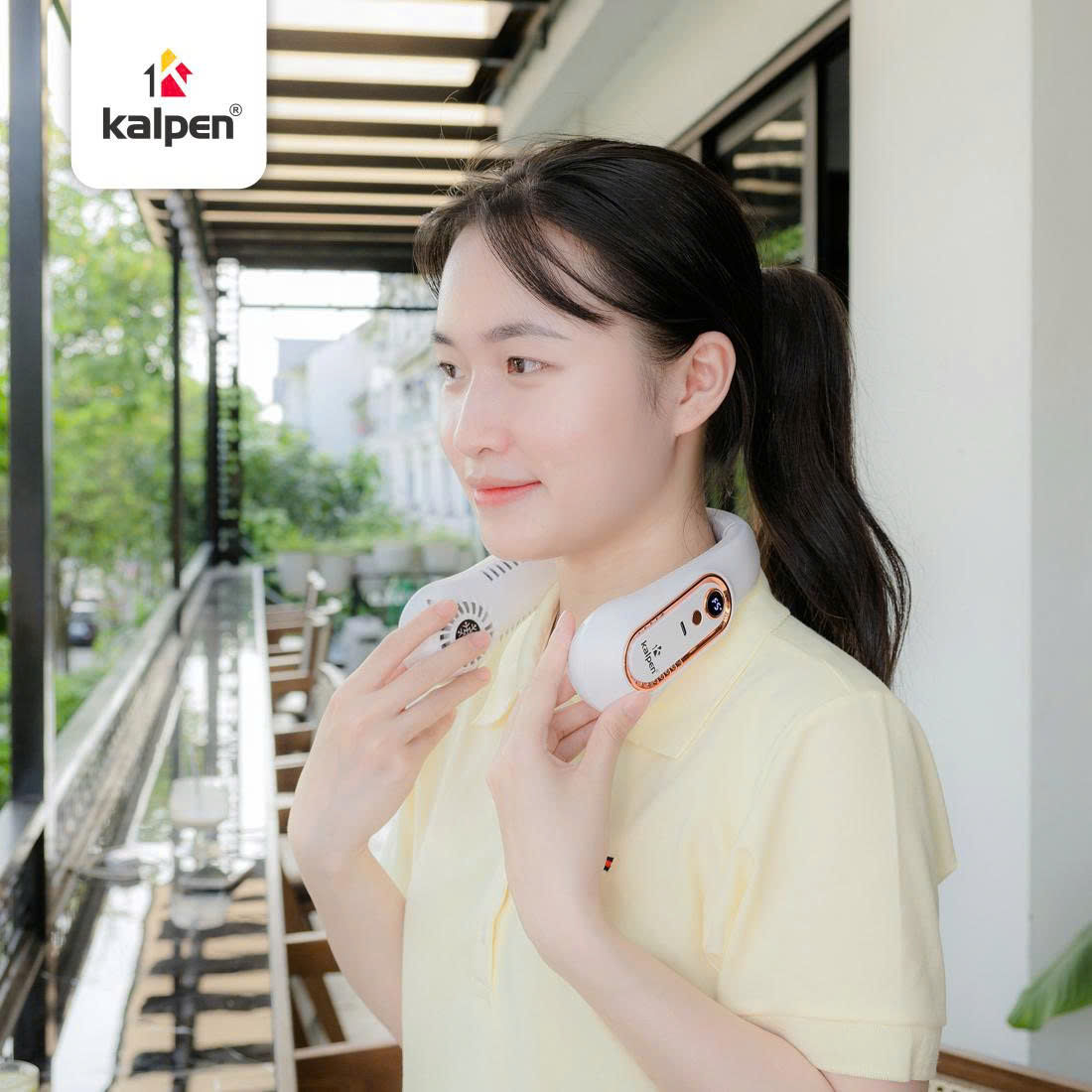 Quạt sạc đeo cổ Kalpen AR100 pin 1200mAh hàng chính hãng