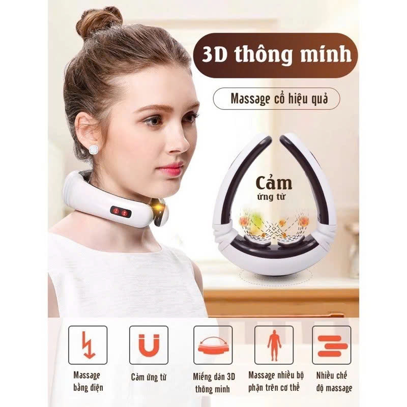 Máy Massjae Cổ Vaji Gáy KL5830 – Giảm Đau Mỏi, Thjư Giãjn Mỗi Ngày Tại Nhà , đồng hồ led