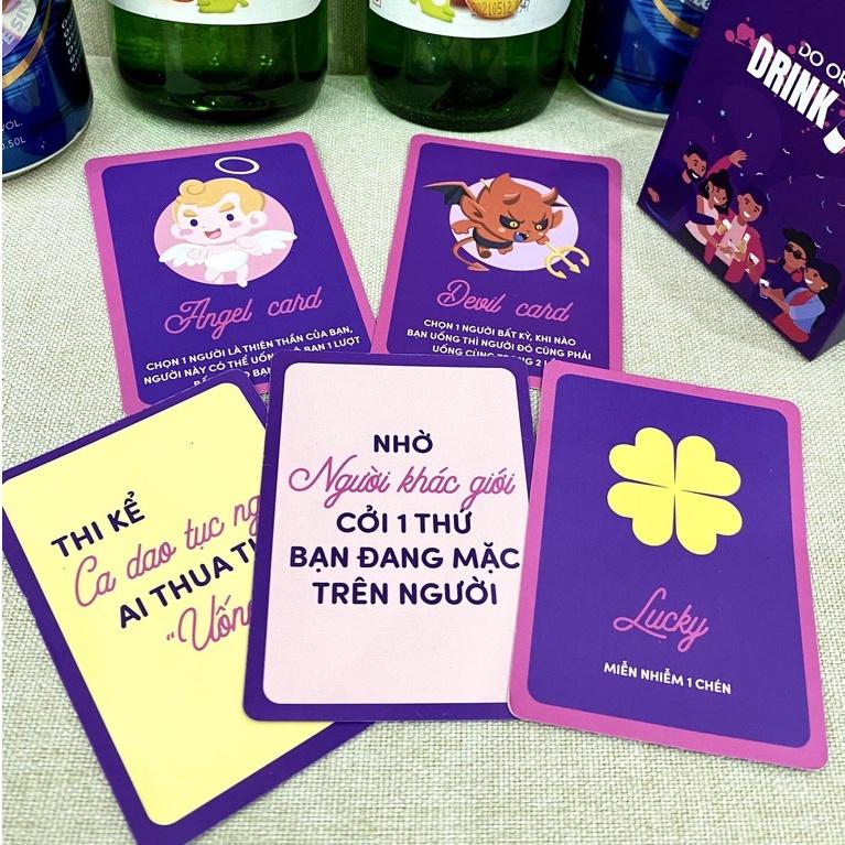 Bộ bài Uống Đê &quot;Do or Drink&quot; Drinking game uống rượu 86 lá cơ bản, 60 lá mở rộng cho nhóm bạn, cặp đôi trong bữa nhậu