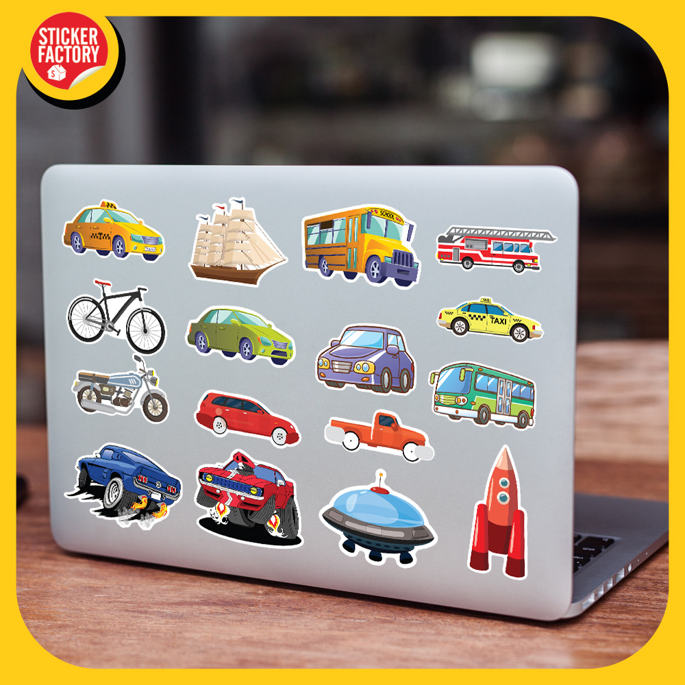 Transportation for Kids - Set 100 sticker decal hình dán dễ thương - STICKER FACTORY