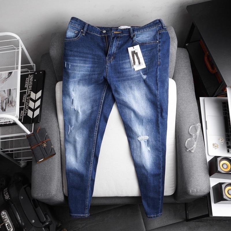 (BIGSIZE - size 40-42) QUẦN JEAN NAM HÀNG XUẤT SIZE LỚN - 02 MÀU XANH CO GIÃN