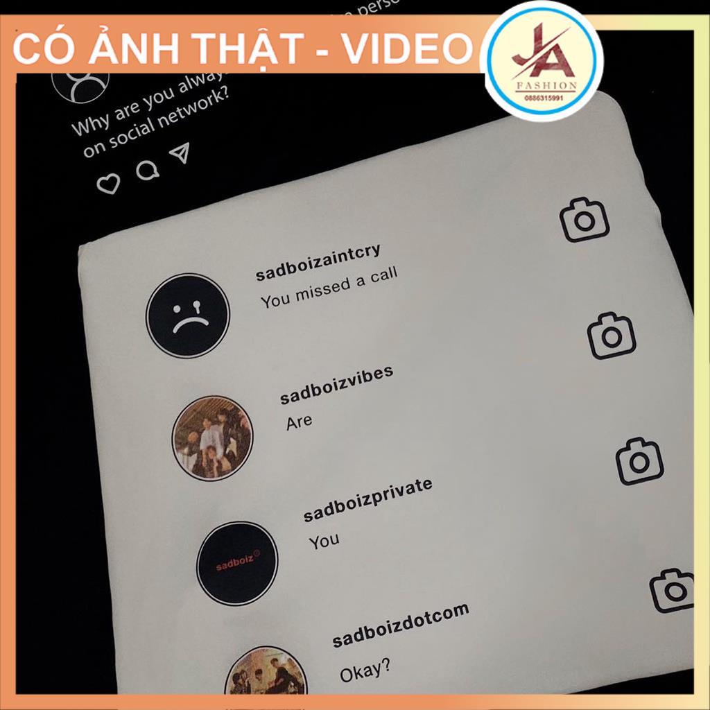 Áo thun tay lỡ sadboiz SADTAGRAM form rộng unisex nam nữ JASHOP JASHOP