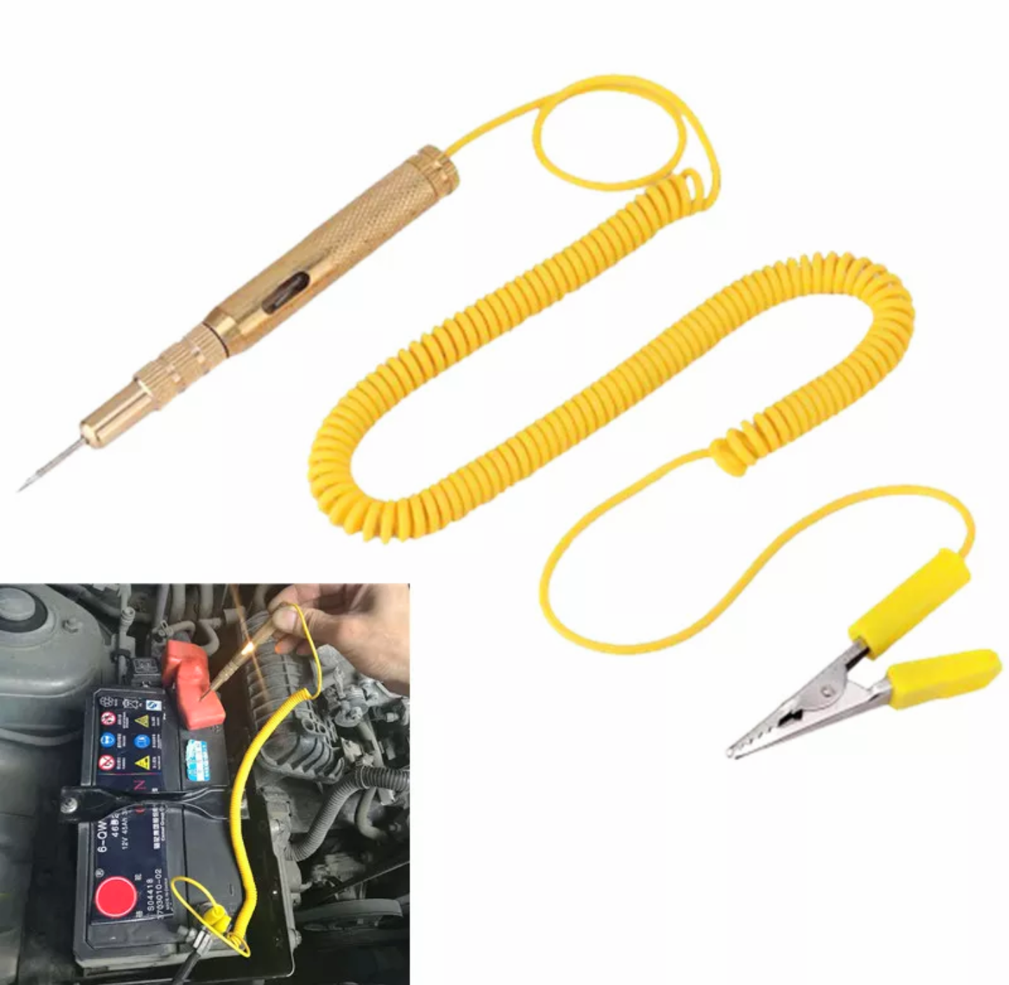 BÚT THỬ ĐIỆN KIỂM TRA DÒNG ĐIỆN DC TRÊN XE HƠI ÔTÔ XE MÁY TỪ 6V-24V HÀNG LOẠI TỐT