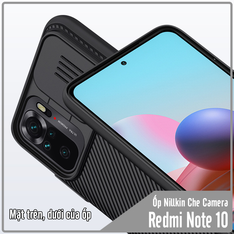 Ốp lưng cho Xiaomi Redmi Note 10 Nillkin CamShield che camera - Hàng Nhập Khẩu