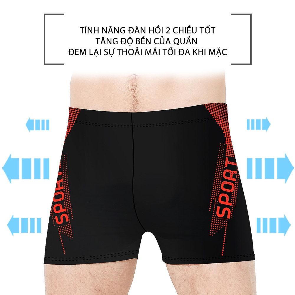 Quần Bơi Nam Dáng Đùi Chất Vải Co Giãn Form Ôm Body SZone SQB105