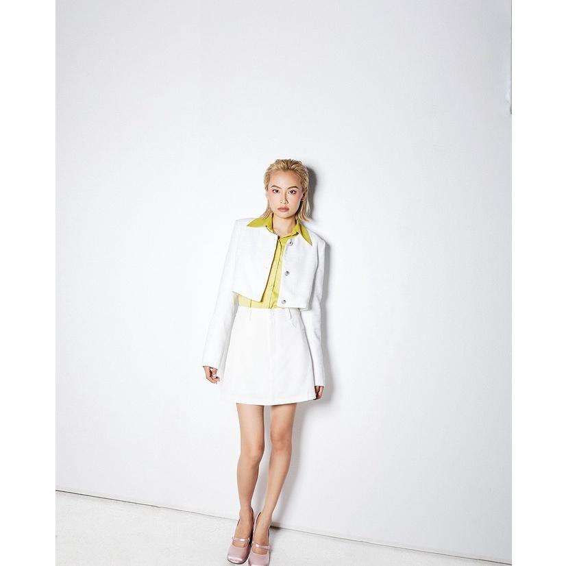 DOTTIE - Chân váy ngắn cơ bản nữ trắng S0104