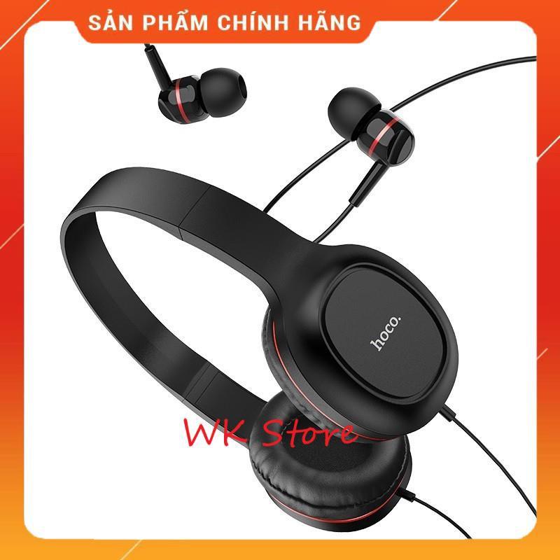 Tai nghe chụp tai cao cấp Hoco W24, kèm dây 3.5 mm (hàng chính hãng)