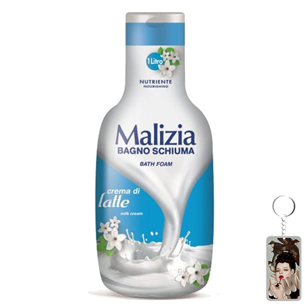 Sữa tắm dạng kem sữa Malizia Bath Foam 1000ml + Móc khóa