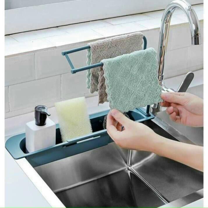 Kệ nhựa dài CO DÃN để bồn đựng dụng cụ rửa chén
