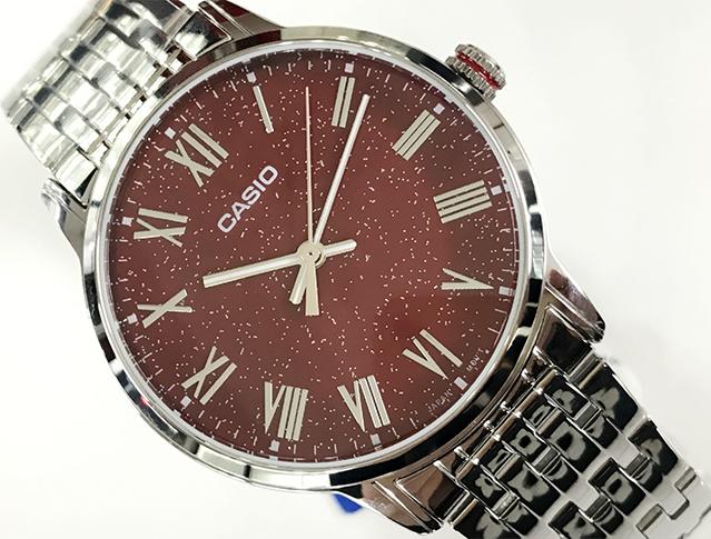 Đồng hồ Casio Pin Nam dây Kim loại kính Cứng MTP-TW100D-5AVDF