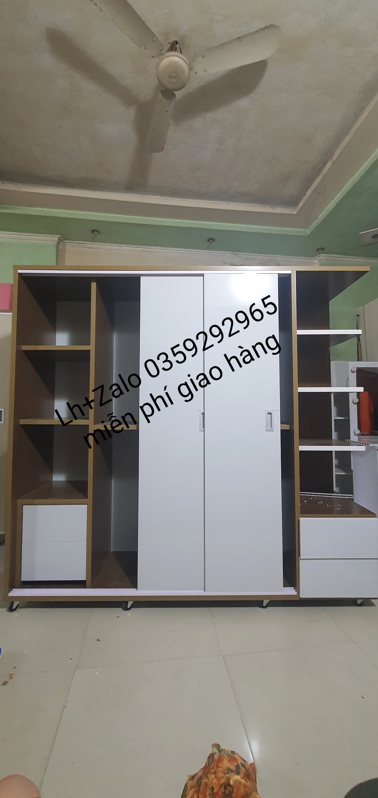 Tủ nhựa đài Loan 4 cánh 1 kệ cửa lùa