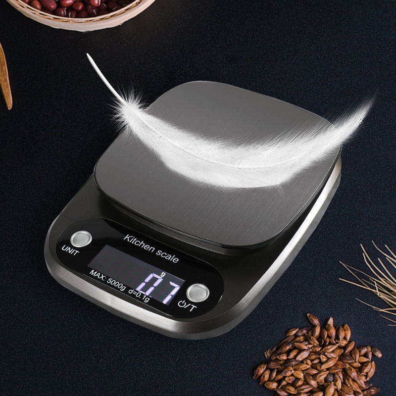 Cân điện tử mini nhà bếp Kitchen Scale tiểu ly full màu 3 loại 3, 5, 10kg chính xác 0,1g CDT01