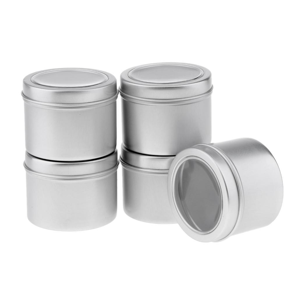 60pcs Aluminium Tin Lip Balm Tin Pots Cosmetic Cream Jar Bottle Containers
