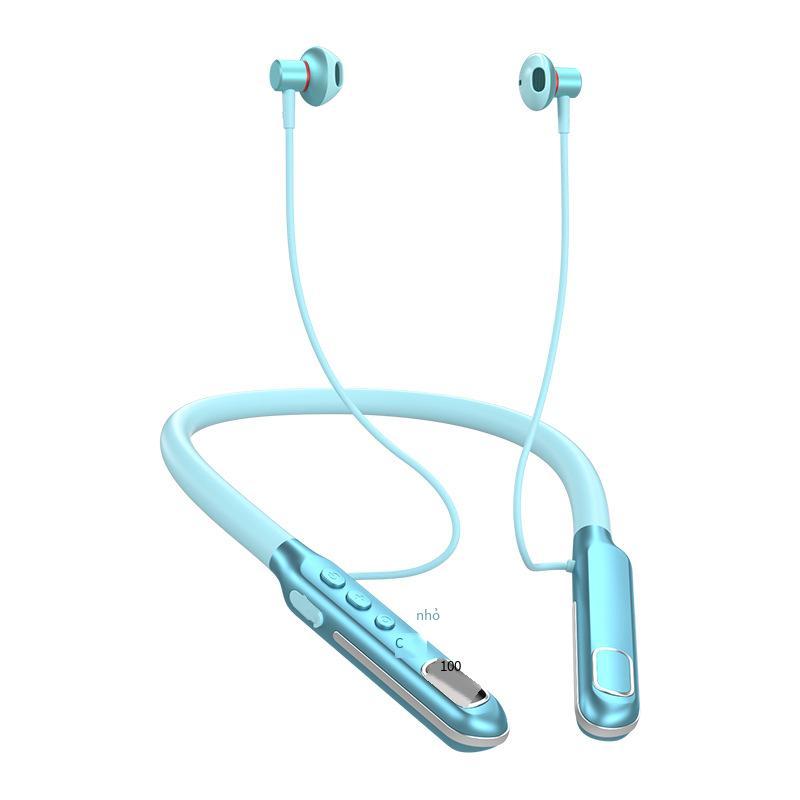 Tai nghe Bluetooth đeo cổ được ưa chuộng nhất với pin lớn và màn hình kỹ thuật số Tai nghe đeo cổ chống ồn silicon ENC lỏng thực sự mới
