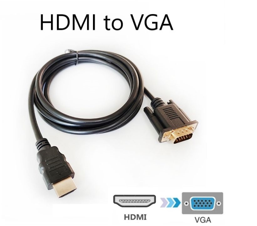 Dây cáp HDMI to VGA (màn hình cổng VGA) dài 1.8m - Hàng nhập khẩu