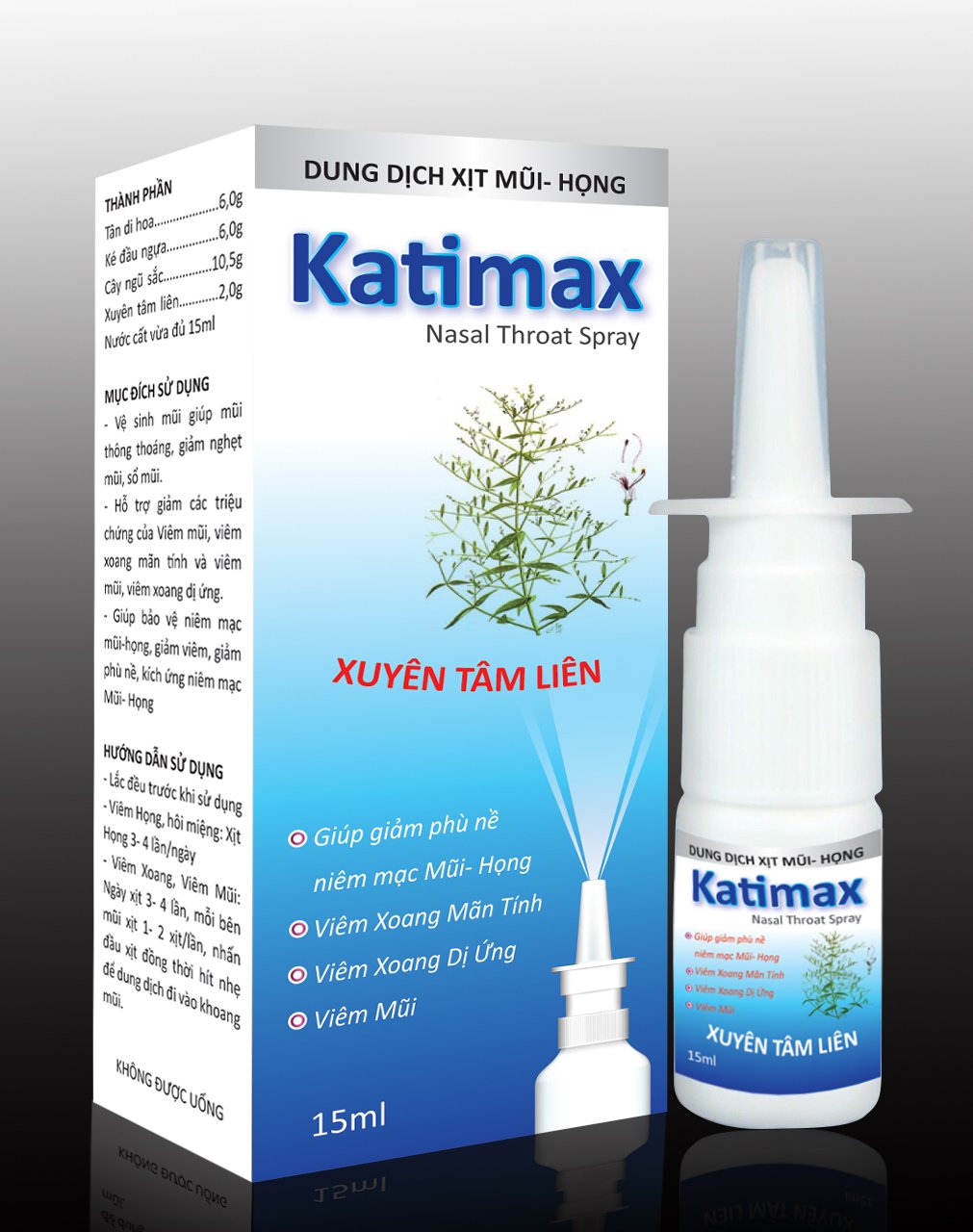 Xịt Xoang Mũi Họng KatiMax- Chuyên gia Xoang mãn tính