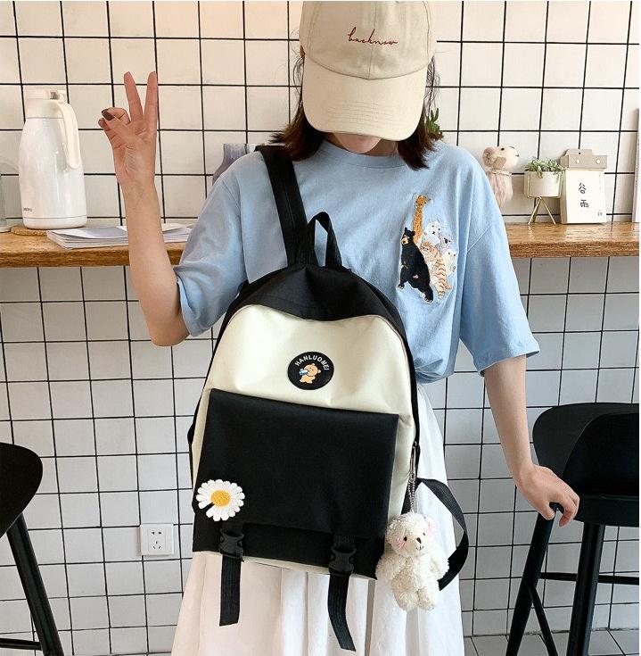 Balo nữ du lịch đi học thời trang hoa cúc cute đẹp BL31 cá tính lịch lãm