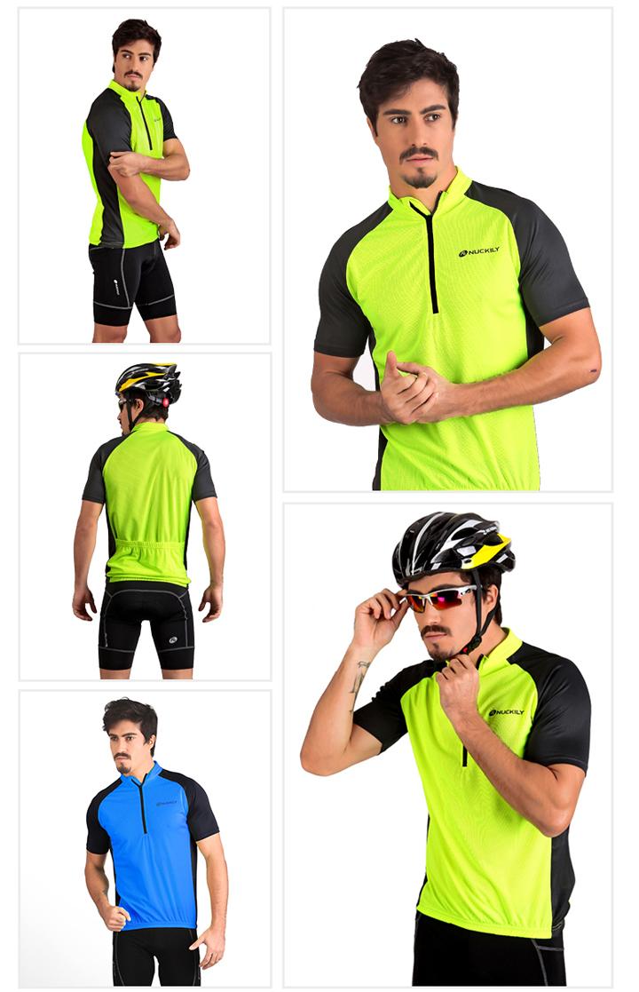 Quần áo đạp xe , Áo xe đạp ngắn tay NUCKILY PKXD-223 (Xám)