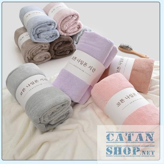 Khăn tắm lông cừu hàn quốc cao cấp 70x140 cm chất bông siêu mềm mịn thấm nước cực nhanh Loại 1 GD389-KhanHQ-Ktam