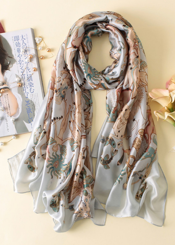 Khăn Choàng Cổ Lụa Hàng Châu Thời Trang - KLHC19902 (90 x 180 cm)